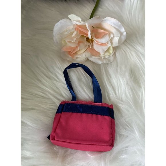 American Girl Battat OG Doll Retired Accessory Pink Navy Purse for Dolls 16" 18" - Picture 6 of 12